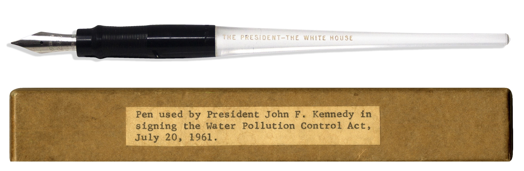 John F. Kennedy Bill Signing Pen Used as President to Sign Amendments to the Clean Water Act